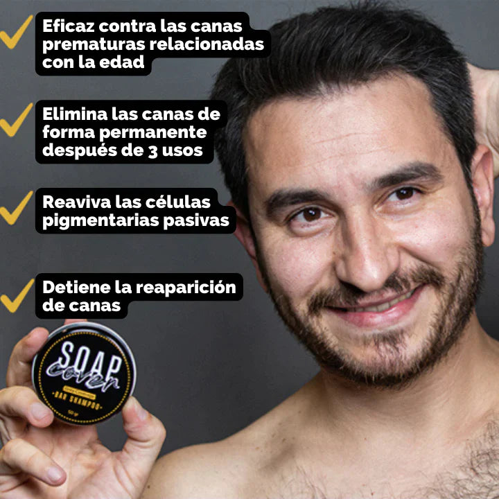 JABÓN ELIMINADOR DE CANAS NATURAL - COVERGREY SOAP™