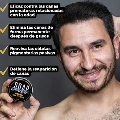 JABÓN ELIMINADOR DE CANAS NATURAL - COVERGREY SOAP™