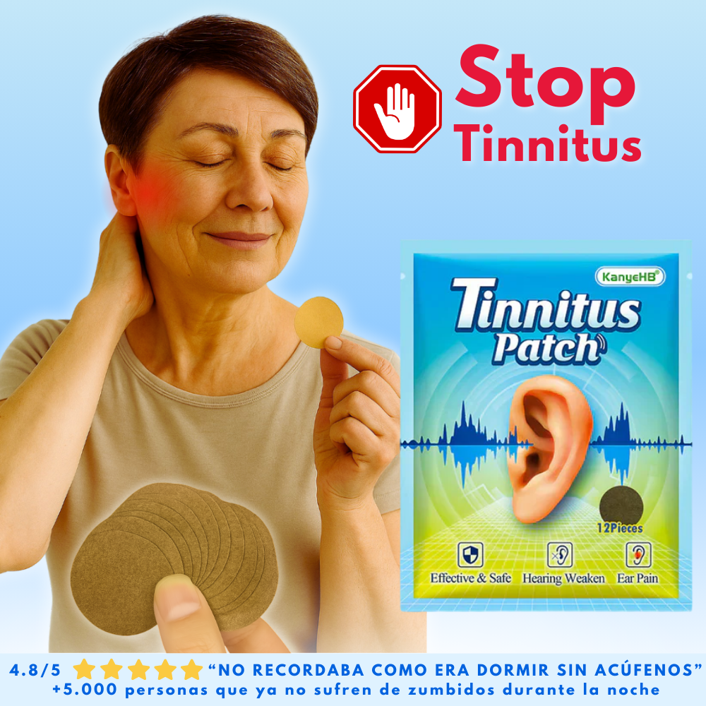 PARCHES PARA ZUMBIDO DE OIDO, TINNITUS Y ACÚFENOS PACK 12 UD - TINICALM™
